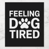 の感じ犬は疲れた ワインラベル (シングルラベル)