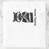 の感じ邪悪なラクおもしろいーン 長方形シール (バッグ)