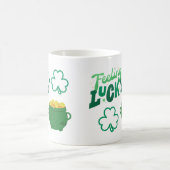の感じ金ゴールドのポットで幸運 コーヒーマグカップ (中央)