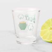 の感じ金ゴールドのポットで幸運 ショットグラス (裏面)