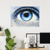 の感じ青いポスター ポスター (ホームオフィス)