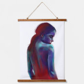 の感じ青カスタムい26"x36"垂直、1つのパネル 吊り下げ型タペストリー (正面)