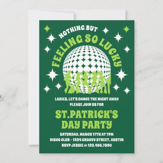 の感じ非常に幸運なグリーン聖パトリックの日のパーティー 招待状 (正面)