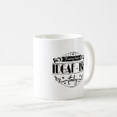 の感じKinda Idgaf-Ish今日のタイポグラフィMug コーヒーマグカップ (正面右)