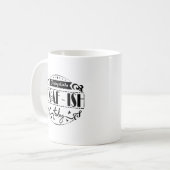 の感じKinda Idgaf-Ish今日のタイポグラフィMug コーヒーマグカップ (正面左)