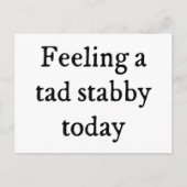 の感じTad Stabbyのおもしろい引用文 ポストカード (正面)
