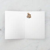 の感謝、かわいい川カワウソ、動物ありがとう サンキューカード (内部)