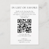 の慈善のためにQRコードとの好意に代結婚えて エンクロージャーカード (正面)