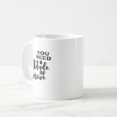 ~の態度が必要生き延びだ コーヒーマグカップ (正面左)