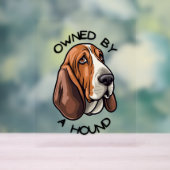 の所有Basset Hound アクリルサイン (ニュートラル)