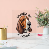 の所有Basset Hound アクリルサイン (ウェディング)