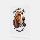 の所有Basset Hound アクリルサイン (傾斜)