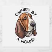 の所有Basset Hound スパークリングワインラベル (シングルラベル)