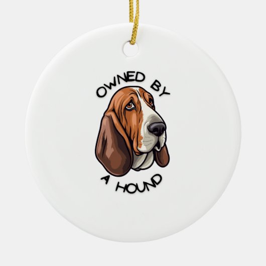 の所有Basset Hound セラミックオーナメント (正面)