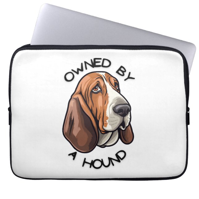 の所有Basset Hound ラップトップスリーブ (正面)