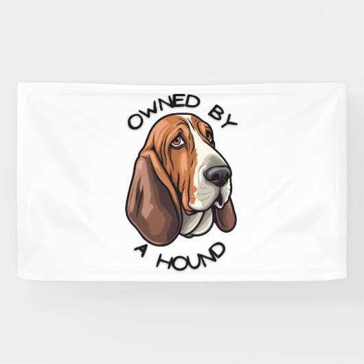 の所有Basset Hound 横断幕 (横)