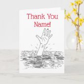 の手救済に感謝 カード (黄色い花)