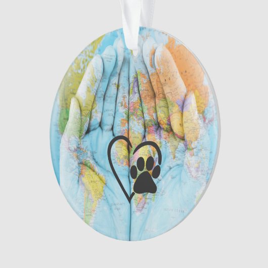 の手救済動物の足のオーナメント オーナメント (正面)