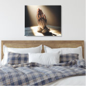 の手祈が太陽の下に キャンバスプリント (インサイチュ (寝室))