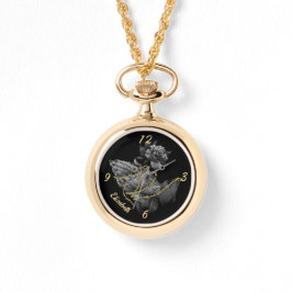 の手祈にバラとトーン 腕時計