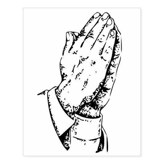 の手祈イラストレーションパターンのアートスタンプ ラバースタンプ (インプリント)