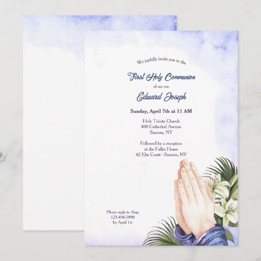 の手祈信心 招待状 (正面/裏面)