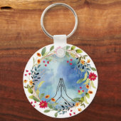 の手祈水の色 キーホルダー (正面)