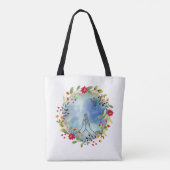 の手祈水カラーショッピングトート トートバッグ (裏面)