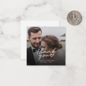 の手結婚で手紙を書いた写真ありがとう ノートカード (正面/裏面インサイチュ)