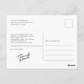 の手結婚手書きスクリプトありがとう ポストカード (裏面)