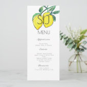 の手結婚水色レモンバンチディナーメニュー シーズンカード (スタンド正面)