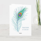 の手考え引き孔雀の羽 カード (裏面)