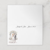 の折り結婚曲げ名前座席表 プレイスカード (外部開封)