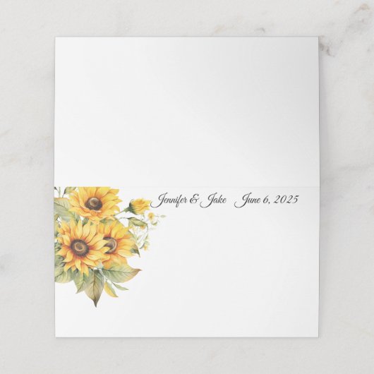 の折り結婚曲げ名前座席表 プレイスカード (外部開封)