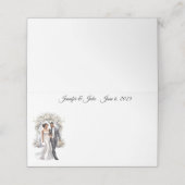 の折り結婚曲げ名前座席表 プレイスカード (外部開封)