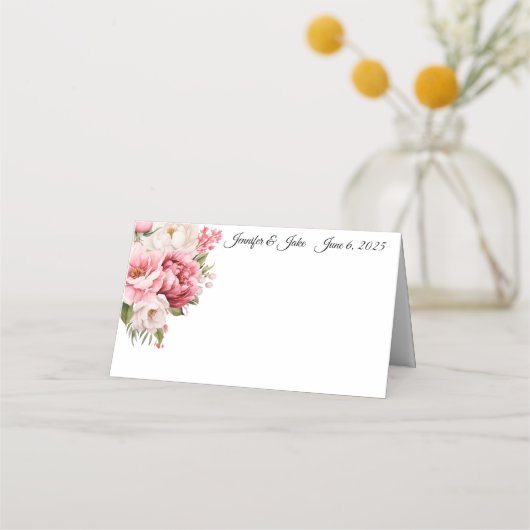 の折り結婚曲げ名前座席表 プレイスカード (正面)