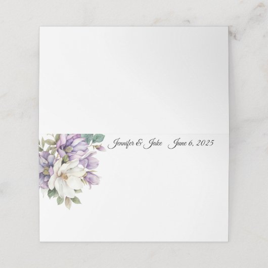 の折り結婚曲げ名前座席表 プレイスカード (外部開封)