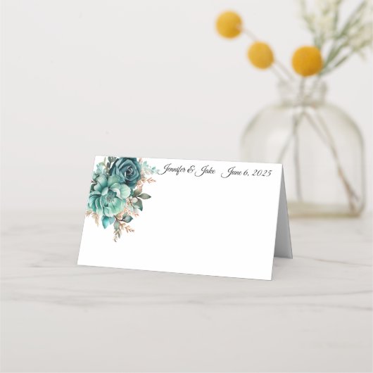 の折り結婚曲げ名前座席表 プレイスカード (正面)