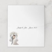 の折り結婚曲げ名前座席表 プレイスカード (外部開封)