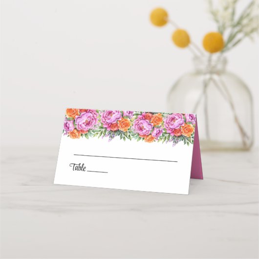 の折り結婚曲げ名前座席表 プレイスカード (正面)