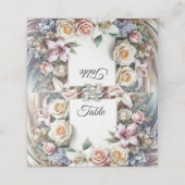 の折り結婚曲げ座席表 プレイスカード (外部開封)