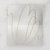 の折り結婚畳みテントカードシルバーライニング プレイスカード (内部開封)