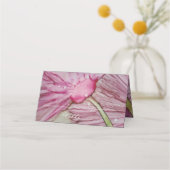 の折り結婚畳みテントカードターコイズラベンダー プレイスカード (正面)