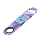 *~*の抽象的でモダンなすみれ色の青い紫色の水彩画 スピード栓抜き (裏面アングル)