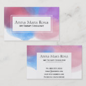 *~*の抽象的で芸術的なセラピーのフェミニンな水彩画 名刺 (正面/裏面)