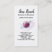 *~*の抽象的な星のCosmoの空の水彩画の宇宙 名刺 (裏面)