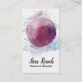 *~*の抽象的な星のCosmoの空の水彩画の宇宙 名刺 (正面)