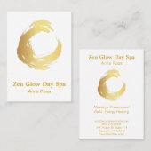 *~*の抽象的な禅の金ゴールドのブラシの黙想の霊気のヨガ 名刺 (正面/裏面)