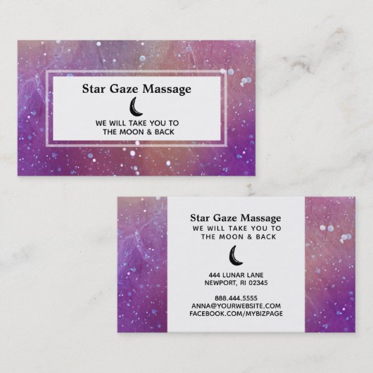 *~*の抽象芸術の宇宙のNebualの宇宙星のグリッター 名刺 (正面/裏面)