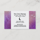 *~*の抽象芸術の宇宙のNebualの宇宙星のグリッター 名刺 (裏面)